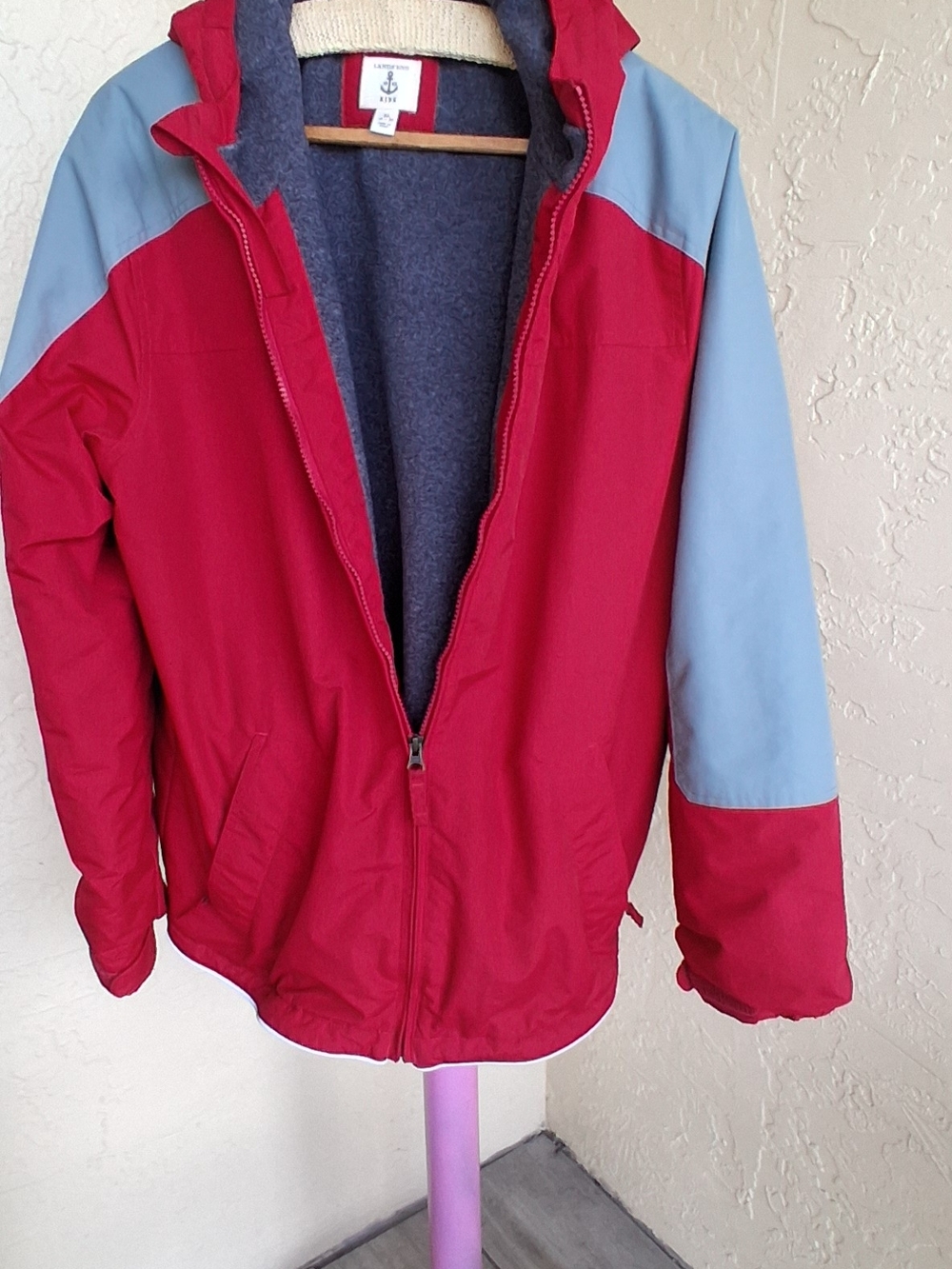 Lands End Hooded Jacket with Fleece Lining